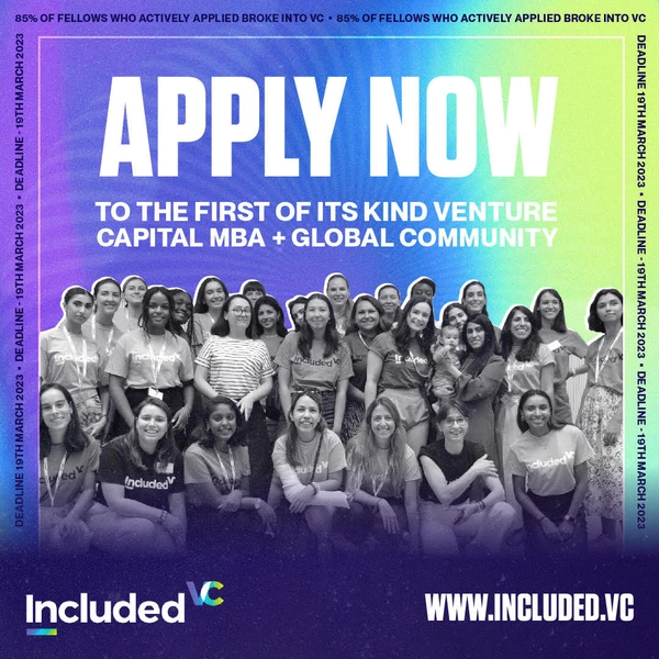 Included VC's Global VC Fellowship (Class of 2023)-Applications are open - Flow Card Image