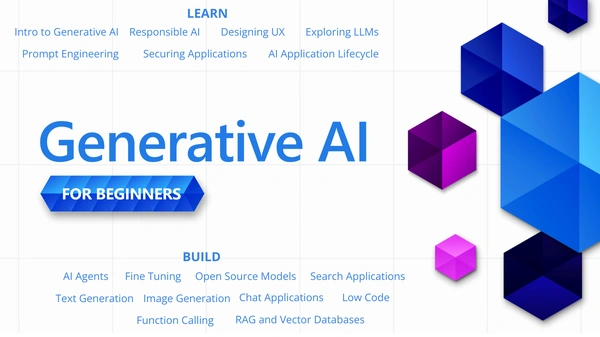 Generative AI for Beginners by Microsoft: A 10-Week Curriculum - Flow Card Image