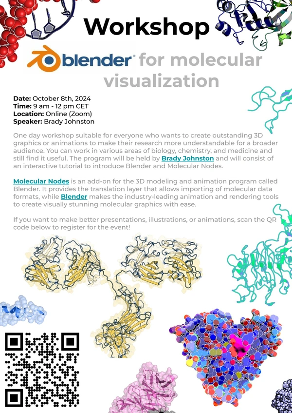 Free 3D Molecular Visualisation Workshop with Blender - Flow Card Image