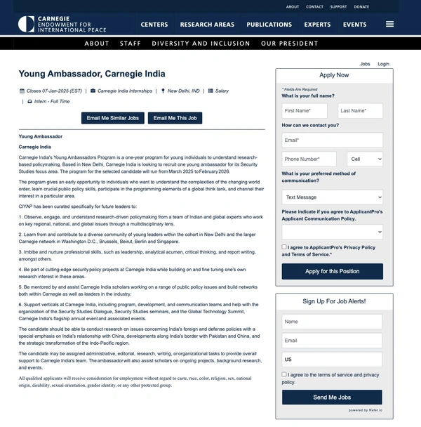 Young Ambassador, Carnegie India (Tech Policy + AI) - Flow Card Image
