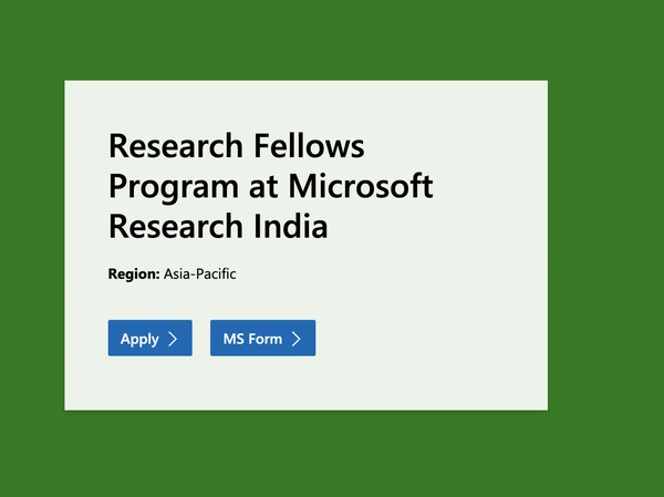Research Fellows Program at Microsoft Research India - Flow Card Image