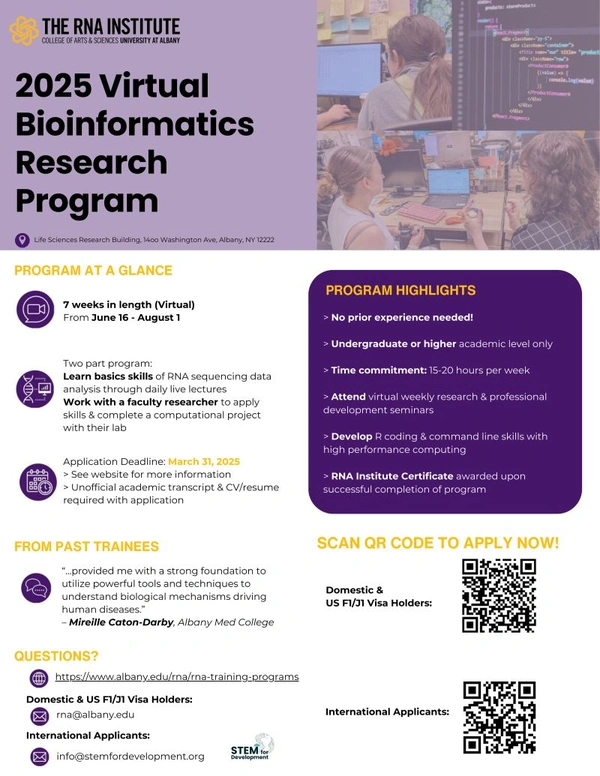 Virtual Bioinformatics Research Program 2025 - Flow Card Image