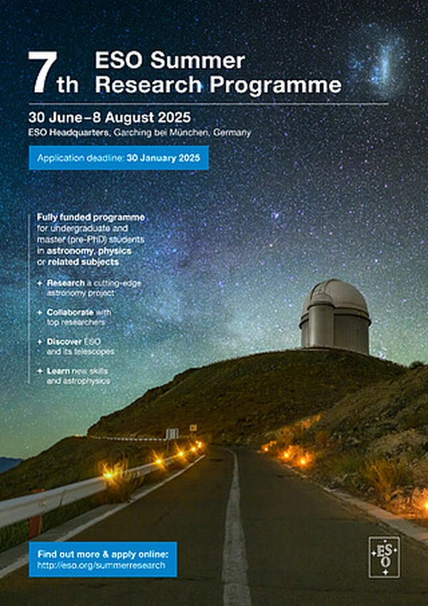  Funded ESO Gruber Summer Programme 2025 - Flow Card Image