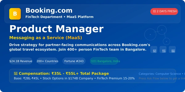 Product Manager - Messaging as a Service at Booking.com - Flow Card Image